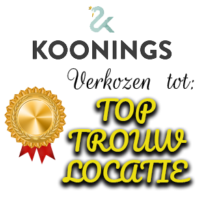 Verkozen tot top trouwlocatie door Koonings bruidshuis